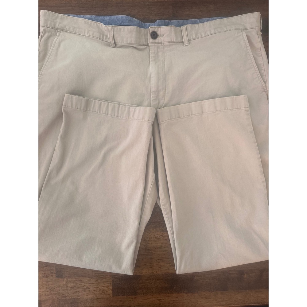 LL Bean Mens Standard Fit Chino Pants Khaki Tan 44x29 503736 Stretch Cotton